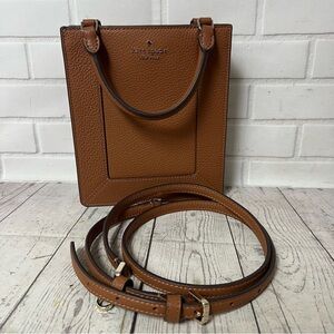 Kate Spade Lena Mini Tote Brown Warm Ginger Pebbled Leather Crossbody NWT